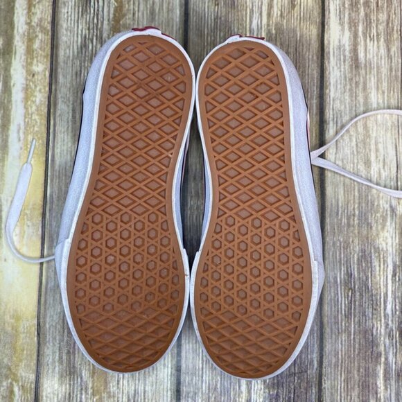 VANS Off The Wall Girl's Light Pink Low Top Skater Style Sneakers Size 4 - Picture 7 of 8